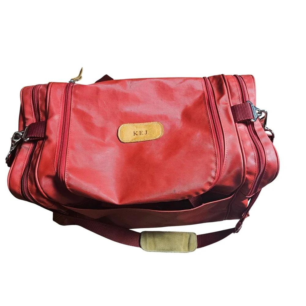 Jon Hart Design Coated Canvas Weekender Duffle Bag Monogrammed KEJ USA Made